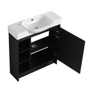 Freestanding Bathroom Vanity With Sink, Soft Close Door