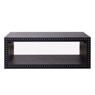 Beaded Edge Coffee Table With Open Storage Shelf