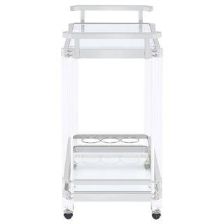 Kempton - 2 Tier Bar Cart - Chrome