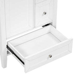 Modern Bathroom Vanity With Sink, Freestanding Cabinet With Drawers And Shelves