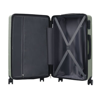 6 Piece Lightweight Hardshell Luggage Set With Double Spinner Wheels, Password Lock