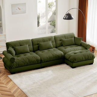 Super Comfort Oversized Modular Sectional Sofa With Movable Ottoman
