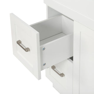 Bathroom Vanity With 2 Doors, 2 Drawers, Adjustable Shelf, Hidden Slides & Soft Close Hinges