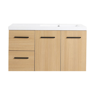Wall Mounted Floating Bathroom Vanity With Sink, Door & Drawers Modular Cabinet