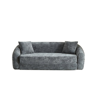 Curved Convertible Sofa, 2 In 1 Fold Out Bed With Pull Out Base And Deep Seat