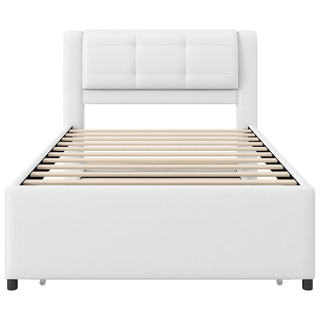 Upholstered Platform Bed With Multifunctional Trundle