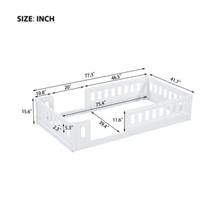 Platform Bed With Guardrail