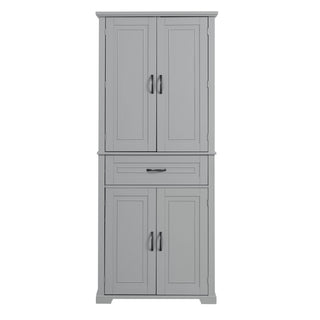 Bathroom Storage Cabinet With Doors And Drawer, Adjustable Shelf