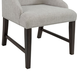 Montrose - Fabric Dining Host Chair (Set of 2) - Espresso / Light Gray