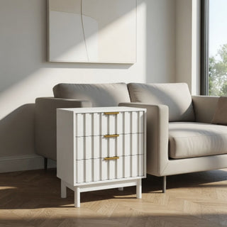 Fluted 3 Drawer Dresser