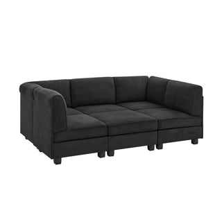 Upholstered Modular Sectional - Black