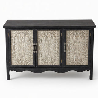 3 Door Sideboard Buffet Cabinet With Storage - Black