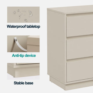 3 Drawer Nightstand, Bedroom Side Table