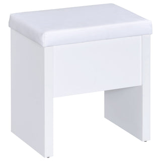 Walsh - Makeup Vanity Table With Mirror And Stool - White