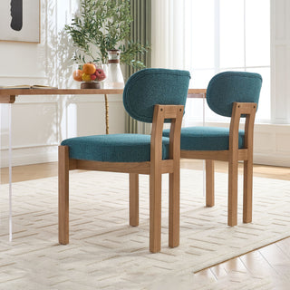 Dining Chairs With Ergonomic Backrest And Adjustable Feet (Set of 2)