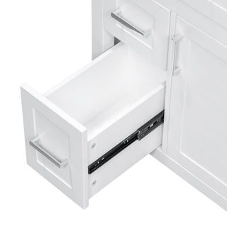 Modern Bathroom Vanity With Sink, Flip Drawer & 2 Drawers, Soft Close Hinges, Adjustable Shelf