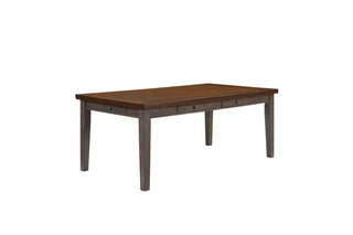 2 Tone 6 Drawer Dining Table - Gray