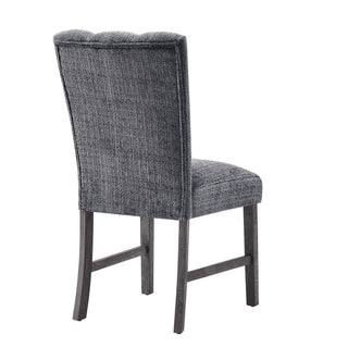 Dining Chair With Padded Seating And Back (Set of 2) - Dark Gray