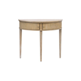 Vintage Inspired Storage Console Table With Fluted Doors