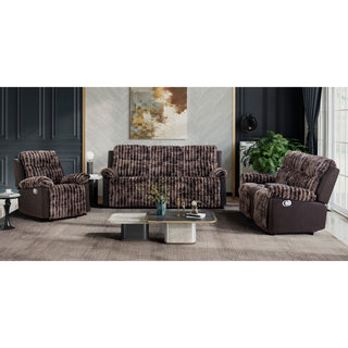 Brenda - Sofa With Manual Recline Function - Brown