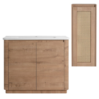 Freestanding Bathroom Vanity With Sink And 2 Soft Close Doors
