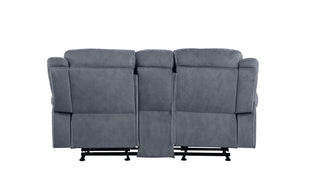 Zubaida - Two Tone Recliner Loveseat With USB Port Console