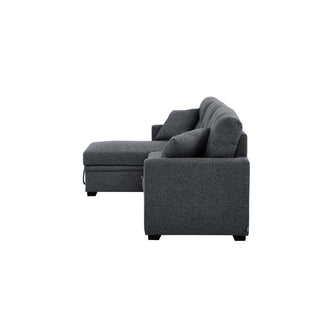 Upholstered Sectional & Pull Out Bed And Chaise Storage