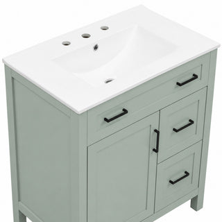 Bathroom Vanity With Sink, 2 Soft Close Drawers, 1 Soft Close Door, Adjustable Shelf