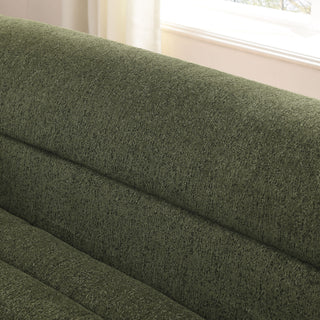 U-Shaped Modular Sectional Sofa With Chaise And Movable Ottoman With Wave-Shaped Armrest