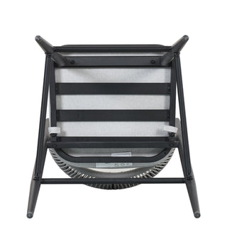 Outdoor Bar Height Metal Frame Counter Stools With Scallop Shaped Backrest & Water Resistant Cushions