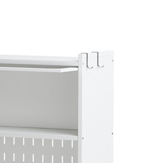 Contemporary Kitchen Pantry Cabinet With Glass Doors, Adjustable Shelves, Steel - Brushed Nickel