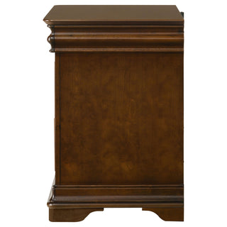 Leonide - 2 Drawer Nightstand With USB Charging And Hidden Storage - Cherry
