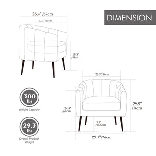 Vanity Barrel Accent Lounge Chair