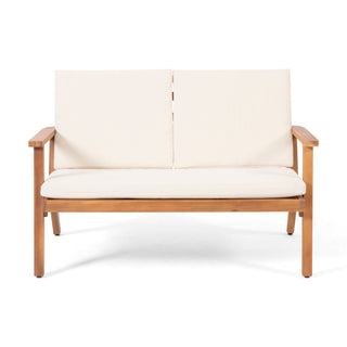 Serenit - 2 Piece Patio Set With Cushions, Loveseat And Coffee Table - Beige / Brown