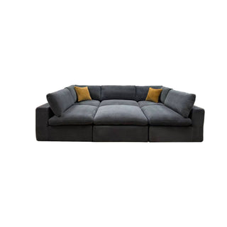 Custom Configuration Modular Sectional & Toss Pillows