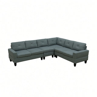 Modular L - Shaped Sectional Sofa 6 Seater 4 Piece Couch With Chaise