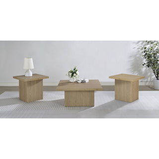 Eldridge - Coffee Table Set With Chunky Square Tops