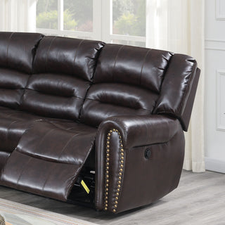 Reclining Sectional Sofa With Console