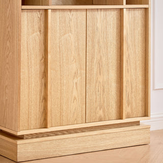 Fluted Sideboard Buffet Cabinet With 2 Doors And Adjustable Shelf, Storage Cabinet For Entryway