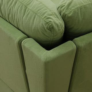 Modular L - Shaped Sectional Sofa, 6 Seater, 4 Piece Couch With Chaise - Green