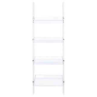 Cimarron - Ladder Bookcase With 4 Shelves - Clear