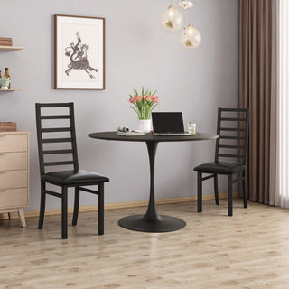 Metal Dining Chairs With Steel Legg, High Back Armless Design