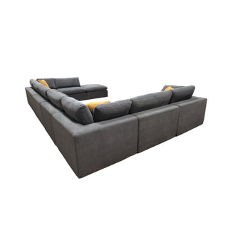 Custom Configuration Modular Sectional & Toss Pillows