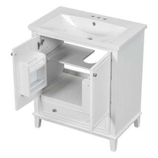 Modern Bathroom Vanity With Sink Combo, Multi Functional Cabinet With Doors And Drawer