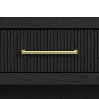 Ridgemont - Sofa Table With Bottom Shelf - Black With Grain