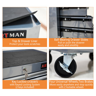 7 Drawers Multifunctional Tool Cart With Wheels