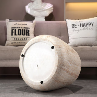 Drum Accent Coffee Table - Beige / Yellow