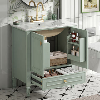 Freestanding Vanity With 1 Drawer & 2 Soft Close Doors With Door Mounted Storage