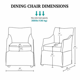 London - Upholstered Skirted Dining Arm Chair