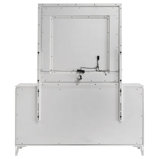 Buckley - 6 Drawer Dresser With Mirror - Gloss White